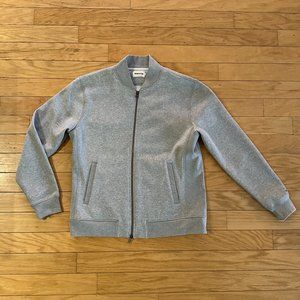 Taylor Stitch - The Heavy Bag Bomber in Heather Grey Fleece - Men's Large